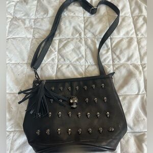 Skull studded small purse